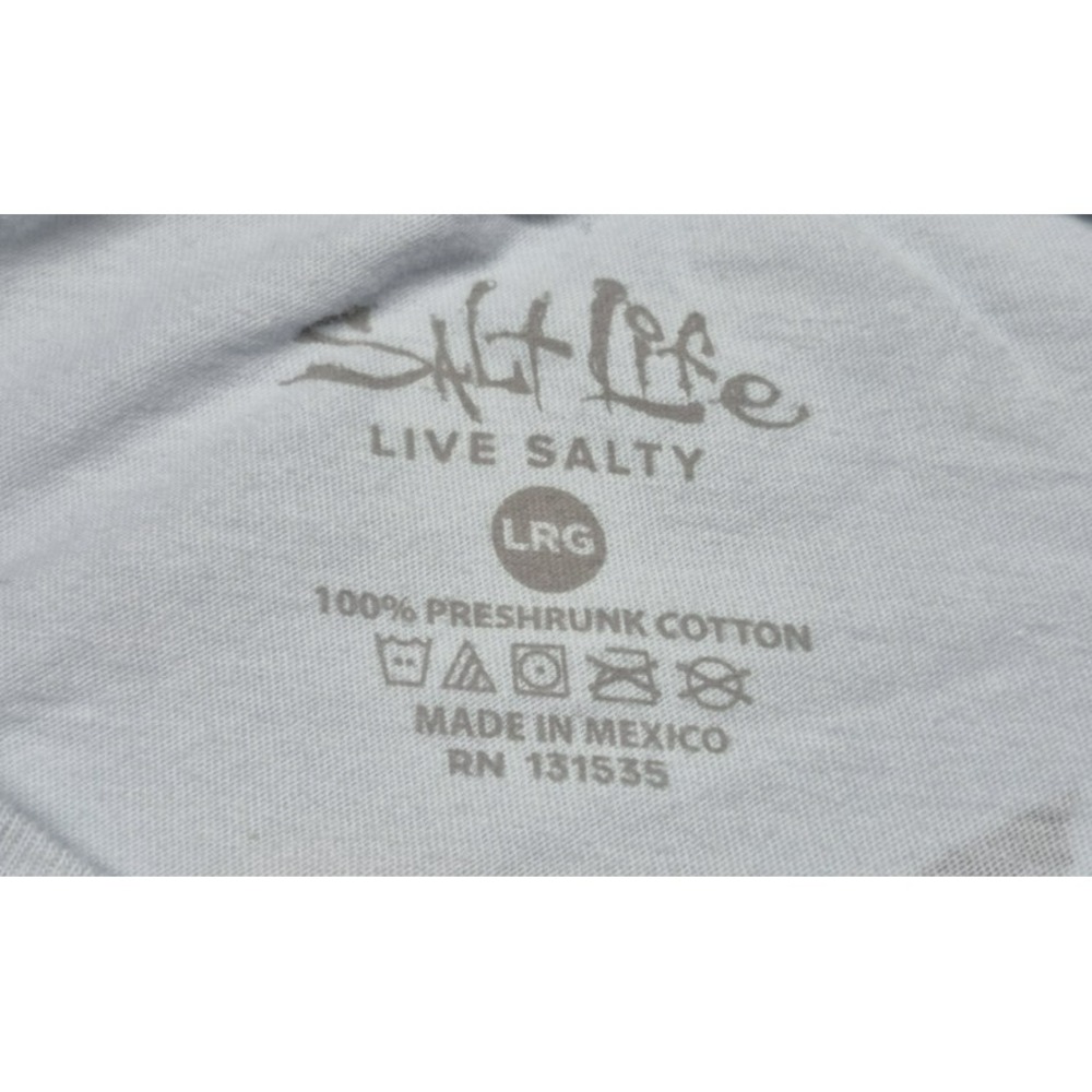 Salt Life Men's Marlin State of Mind light Blue Pocket Long Sleeve T-Shirt - Lg - Picture 6 of 12